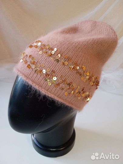 Шапочки бини на весну. Пух норки