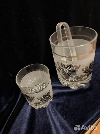 Набор стаканов и ведерко для льда