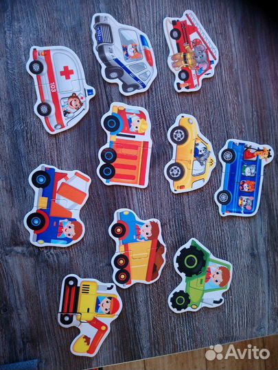 Пазлы для малышей - машинки