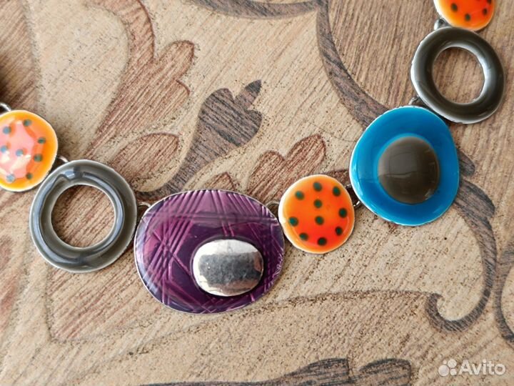 Ожерелье колье эмаль