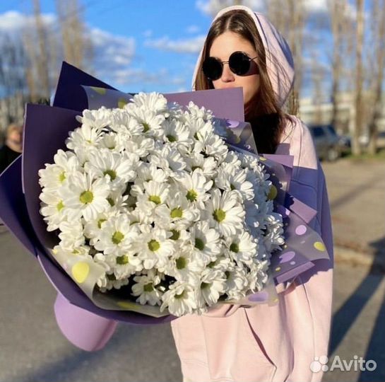 Букет из кустовых хризантем