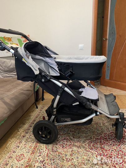 Коляска для двойни погодок mountain buggy duet