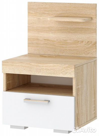 Тумба прикроватная с задней стенкой и полкой