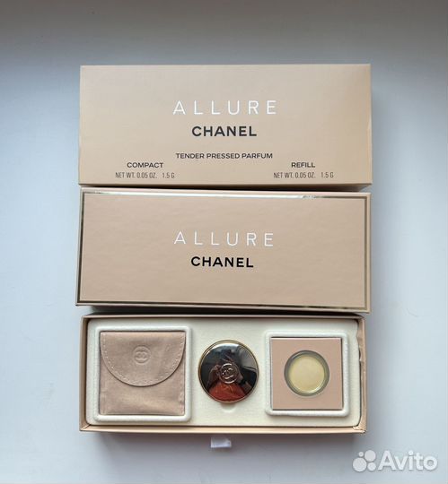 Chanel allure parfum твердые духи набор винтаж