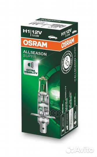Лампа 12V H1 55W osram allseason 1 шт. картон 6
