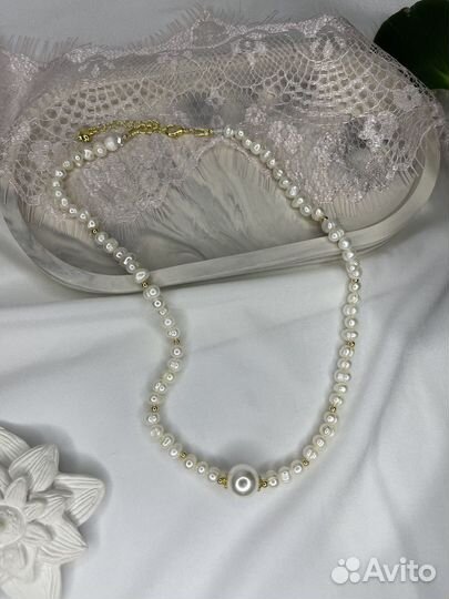 Чокер из натурального жемчуга