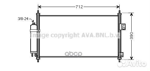 DN5263D Конденсер nissan X-trail 2.5 01- DN5263