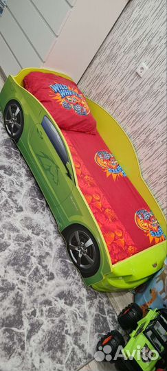 Кровать машинка с матрасом