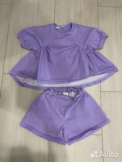 Костюм для девочшки шорты и рубашка