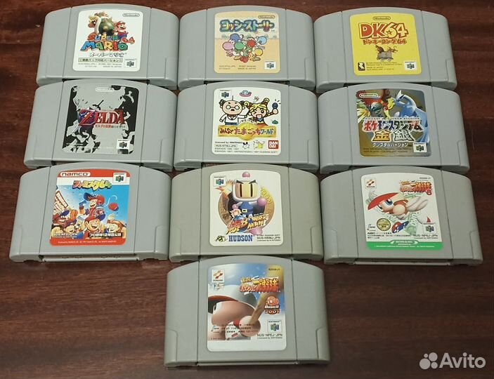 Картриджи для Nintendo 64 Японскoго pегиoнa