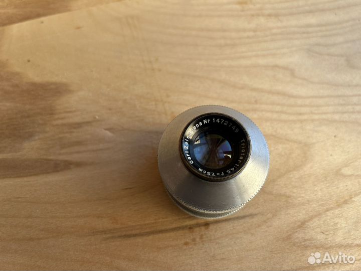Объектив Carl Zeiss Jena Triotar 1:4,5 f7,5 cm