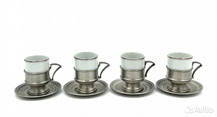 Кофейные чашки Олово Фарфор Зап. Европа 1930-е гг