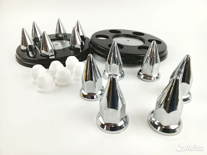 Колпаки на газель next черные с колпачками пики