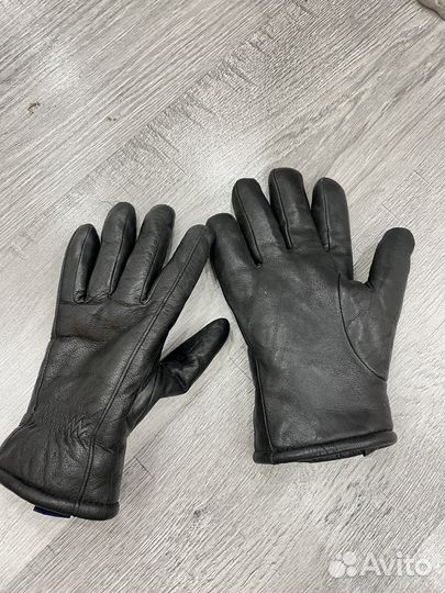 Перчатки зимние мужские кожаные