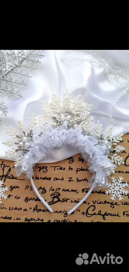 Ободок,корона снежинка