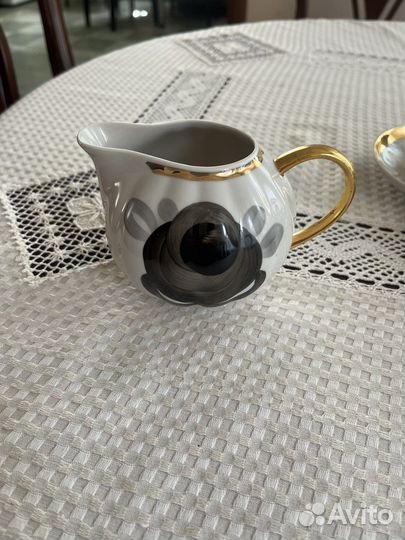 Сервиз чайный черная роза Дулево