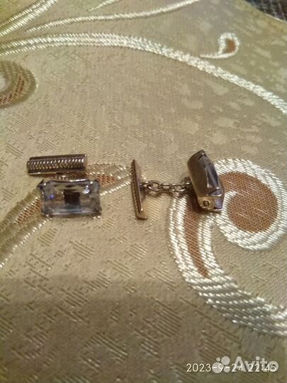 Запонки мужские, винтаж, серебро, СССР