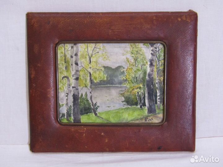 Картина старинная в рамке 