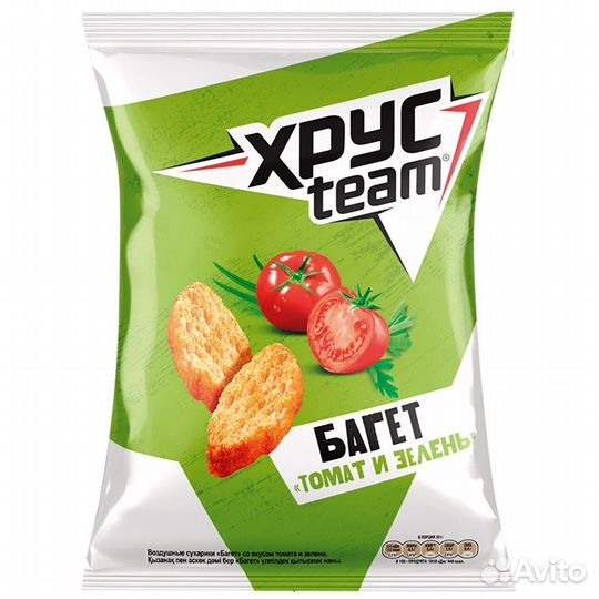 Сухарики Хрусteam Багет Томат с Зеленью 60 г