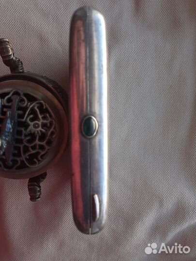 Портсигар глубокое серебрение Три богатыря