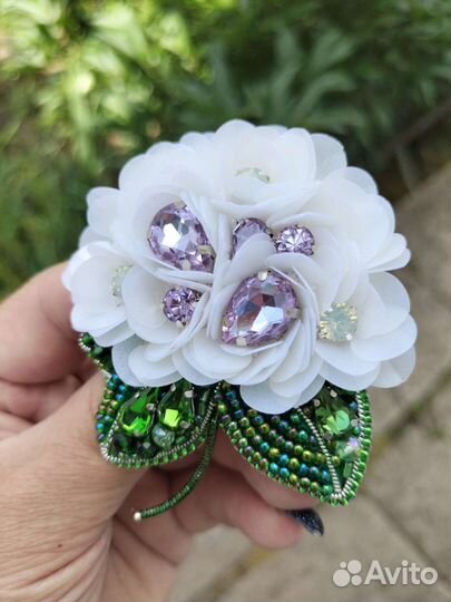 Брошь Гартензия