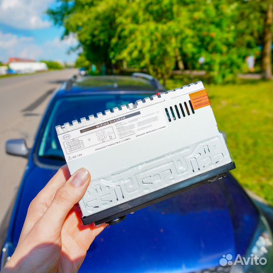 Магнитола 1din Pioneer MVH-520 с Bluetooth