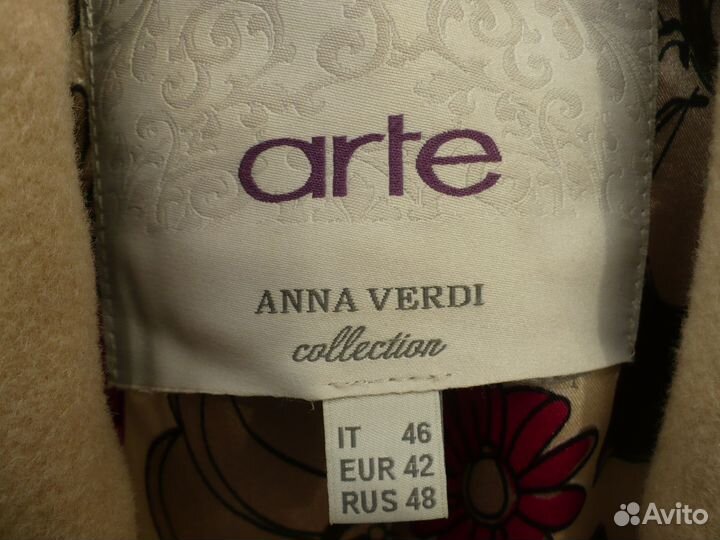Пальто весна-осень Anna Verdi 48 р. шерсть/шелк