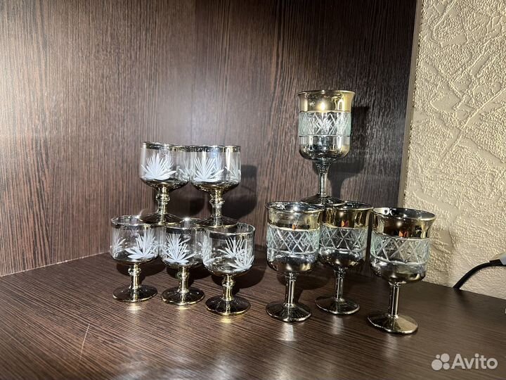 Рюмки цветное стекло хрусталь СССР
