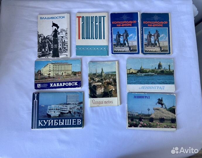 Открытки города СССР комплекты наборы открыток