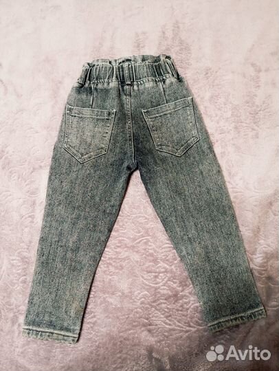 Джинсы на флисе для девочки