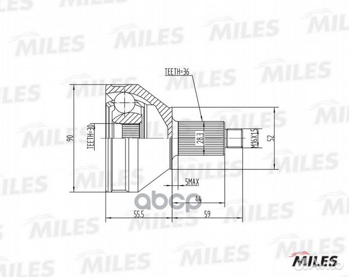 Ga20020 ШРУС audi A2/VW polo/skoda fabia/roomst