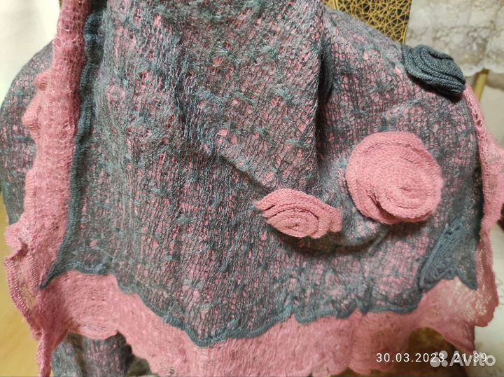 Палантин вязаный