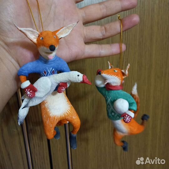 Ёлочные игрушка из ваты