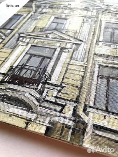 Картина масло виды петербурга городской пейзаж