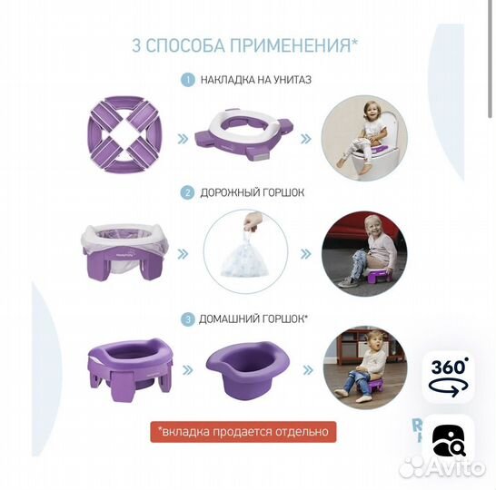 Дорожный горшок 2в1