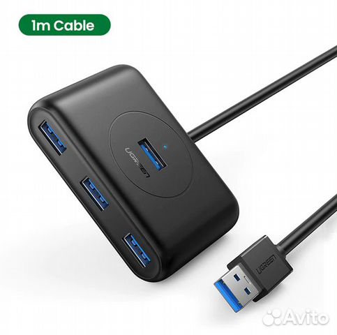 Ugreen USB 3.0 HUB 4х портовый, 1м