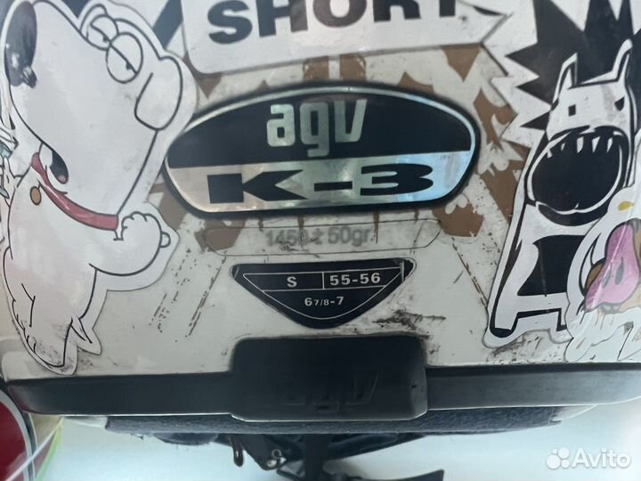 Мотошлем agv k3 размер S (55-56)