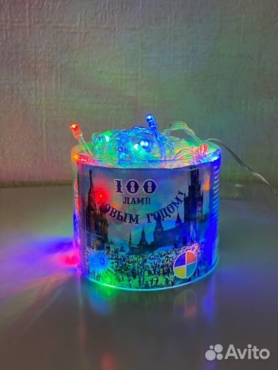 Гирлянда цветная LED, 100 ламп