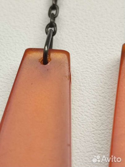 Брошь серебро янтарь СССР