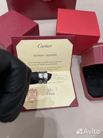 Cartier серьги из белого золота