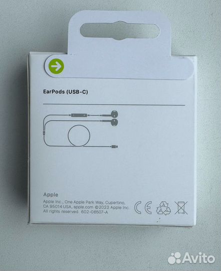 Наушники earpods USB-C оригинал