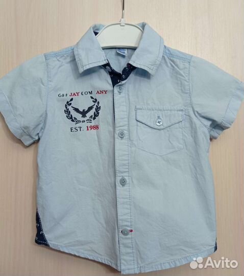 Рубашки на мальчика 74-80-86