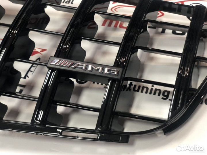 Решетка Mercedes C-class w204 GT style black+AMG