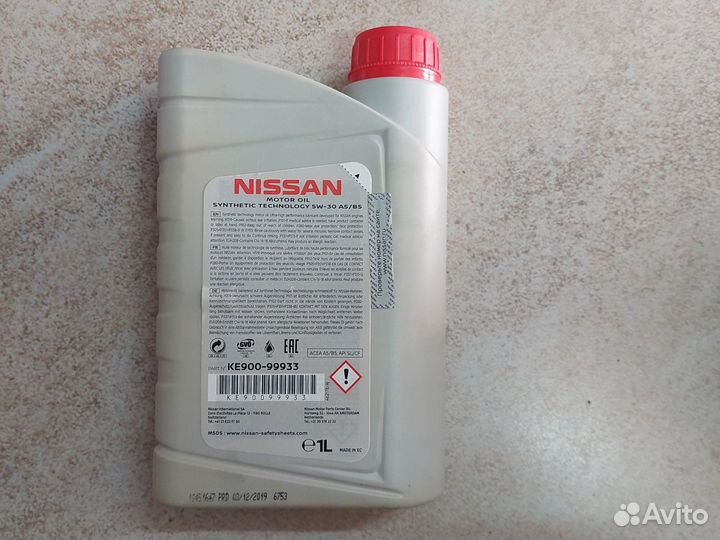 Масло Nissan 5w-30 1л