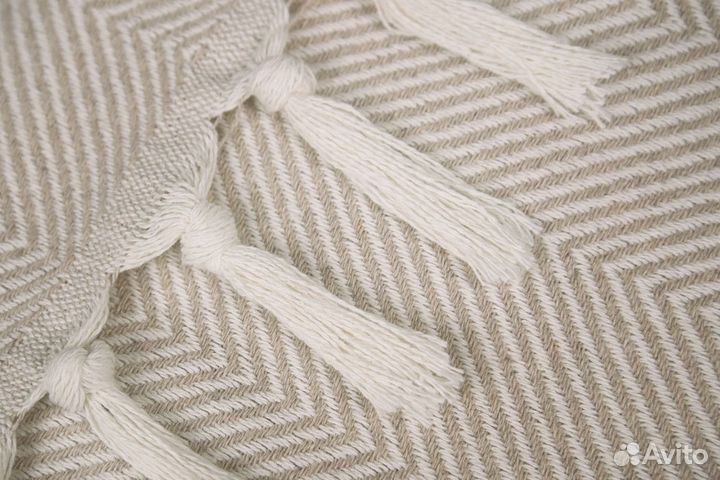 Плед хлопковый Venera 145х200 см, цвет Бежевый