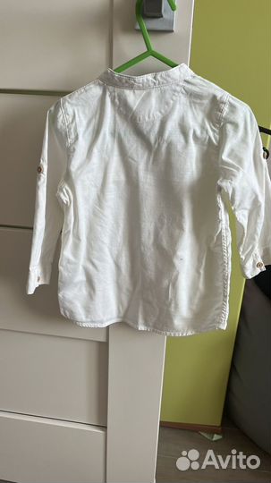 Белая рубашка для мальчика 86 h&m