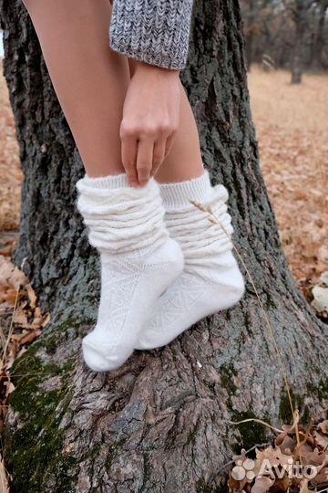 Вязаные женские гольфы