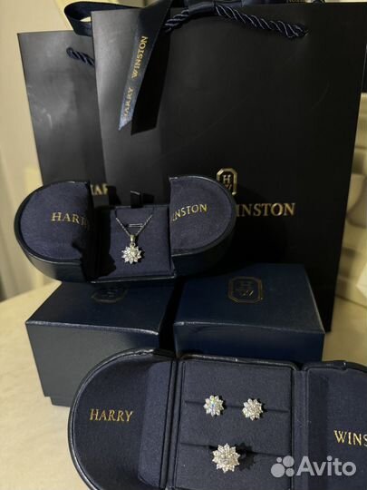Harry winston муассаниты серьги кольцо подвеска