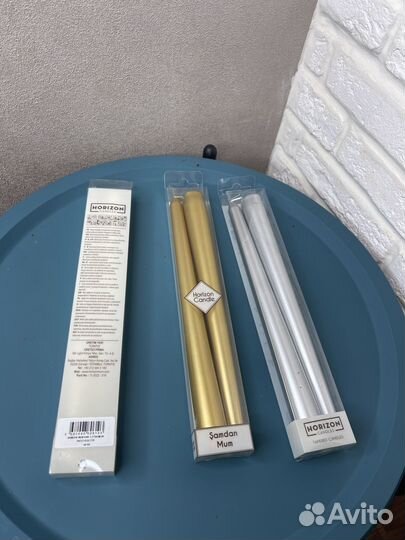 Свечи восковые большие