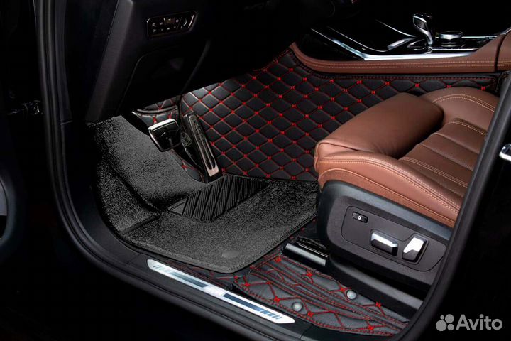 3D Коврики Geely Салон Багажник из Экокожи